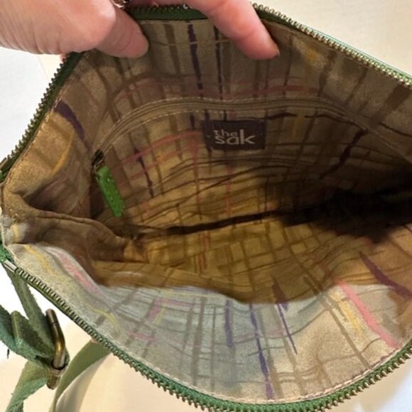 Vintage The Sak Green Leather Crossbody - Picture 10 of 16